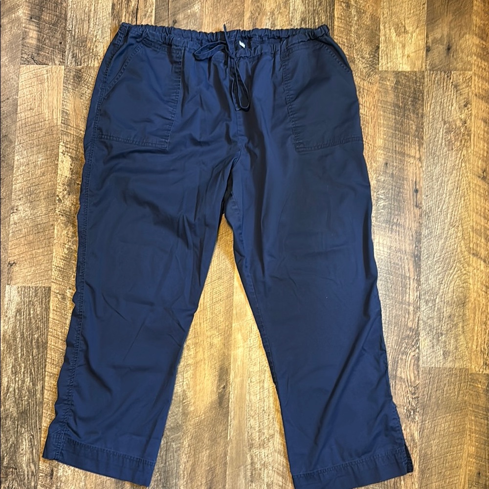 Cherokee Workwear Plus Navy Blue Scrub Bottoms. 2X Petite.